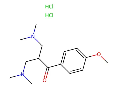 3-Dimethylamino-2-dimethylaminomethyl-1-(4-methoxyphenyl)-1-propanone structure