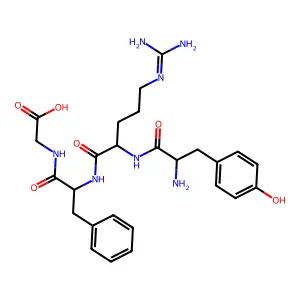 Tyrosyl-arginyl-phenylalanyl-glycine structure