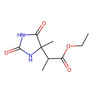 Ethyl 2-(2,5-dihydroxy-4-methyl-4H-imidazol-4-yl)propanoate structure