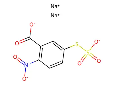 2-Nitro-5-thiosulfobenzoic acid structure
