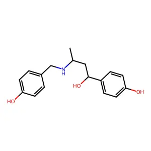 4-[[[4-Hydroxy-4-(4-hydroxyphenyl)butan-2-yl]amino]methyl]phenol structure