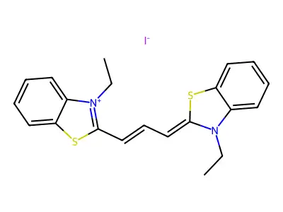 3,3'-二乙基硫代碳菁碘化物 structure