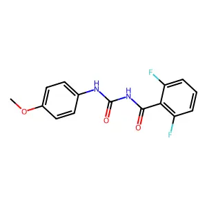 Benzamide, 2,6-difluoro-N-(((4-methoxyphenyl)amino)carbonyl)- structure