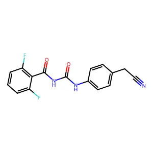 Benzamide, N-(((4-(cyanomethyl)phenyl)amino)carbonyl)-2,6-difluoro- structure