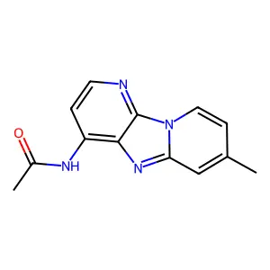 Acetamide, N-(7-methyldipyrido(1,2-a:3',2'-d)imidazol-4-yl)- structure