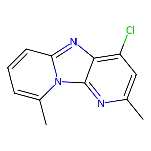 Dipyrido(1,2-a:3',2'-d)imidazole, 4-chloro-2,9-dimethyl- structure