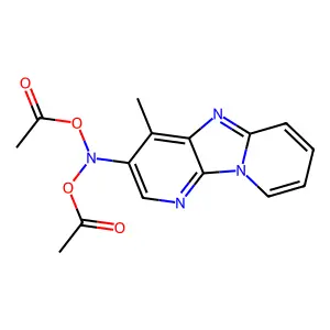 Dipyrido(1,2-a:3',2'-d)imidazole, 3-(dihydroxyamino)-4-methyl-, diacetate structure