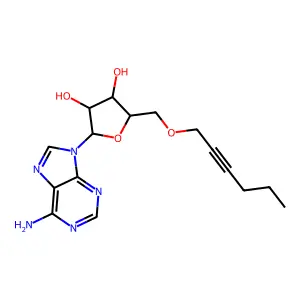 2-Hexynyladenosine structure