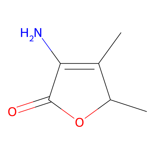 3-Amino-4,5-dimethyl-2(5H)-furanone structure