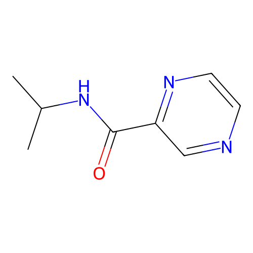 N-propan-2-ylpyrazine-2-carboxamide structure