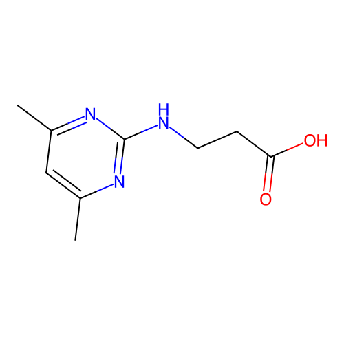 3-[(4,6-dimethylpyrimidin-2-yl)amino]propanoic Acid structure