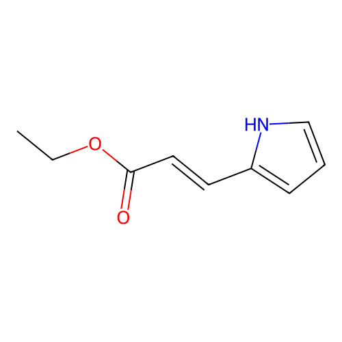 (E)-ethyl 3-(1H-pyrrol-2-yl)acrylate structure