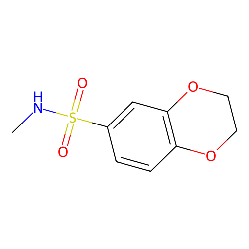 N-methyl-2,3-dihydro-1,4-benzodioxine-6-sulfonamide structure
