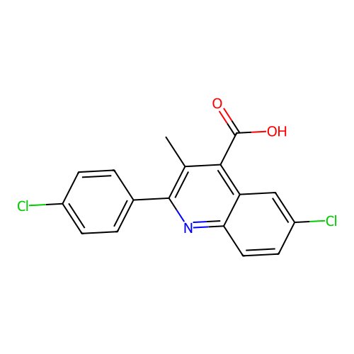 6-Chloro-2-(4-chlorophenyl)-3-methylquinoline-4-carboxylic acid structure