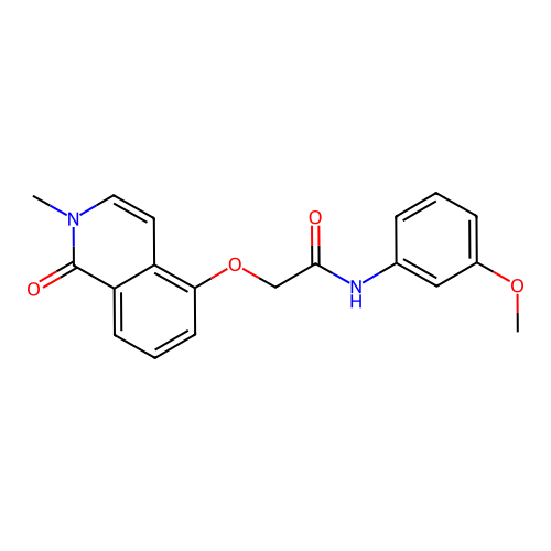 N-(3-methoxyphenyl)-2-(2-methyl-1-oxoisoquinolin-5-yl)oxyacetamide structure