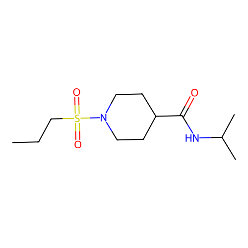 N-isopropyl-1-(propylsulfonyl)piperidine-4-carboxamide structure