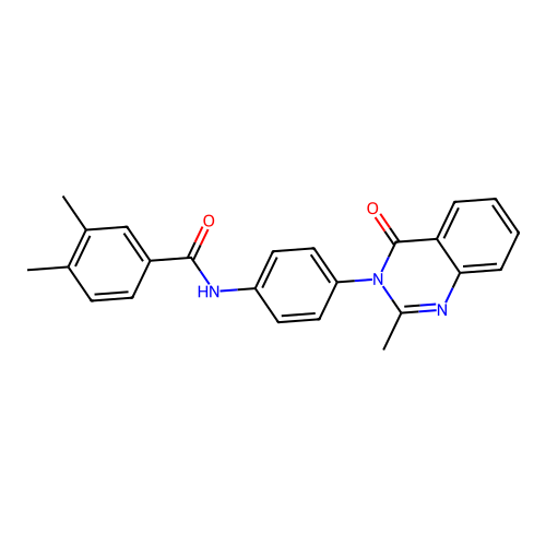 3,4-dimethyl-N-[4-(2-methyl-4-oxoquinazolin-3-yl)phenyl]benzamide structure