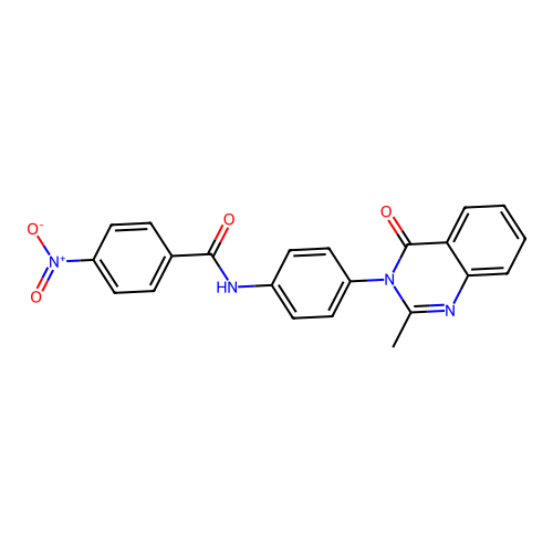 N-[4-(2-methyl-4-oxoquinazolin-3-yl)phenyl]-4-nitrobenzamide structure