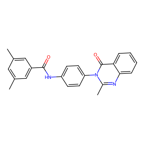 3,5-dimethyl-N-[4-(2-methyl-4-oxoquinazolin-3-yl)phenyl]benzamide structure