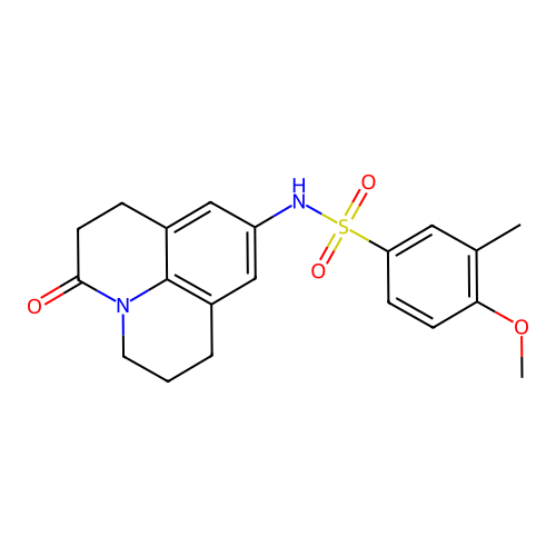 4-methoxy-3-methyl-N-{2-oxo-1-azatricyclo[7.3.1.0^{5,13}]trideca-5,7,9(13)-trien-7-yl}benzene-1-sulfonamide structure