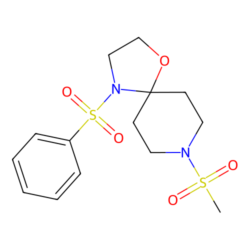 8-(Methylsulfonyl)-4-(phenylsulfonyl)-1-oxa-4,8-diazaspiro[4.5]decane structure