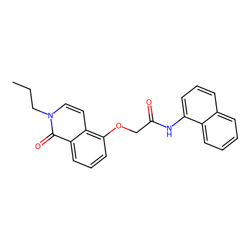 N-naphthalen-1-yl-2-(1-oxo-2-propylisoquinolin-5-yl)oxyacetamide structure