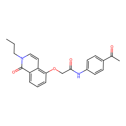 N-(4-acetylphenyl)-2-((1-oxo-2-propyl-1,2-dihydroisoquinolin-5-yl)oxy)acetamide structure