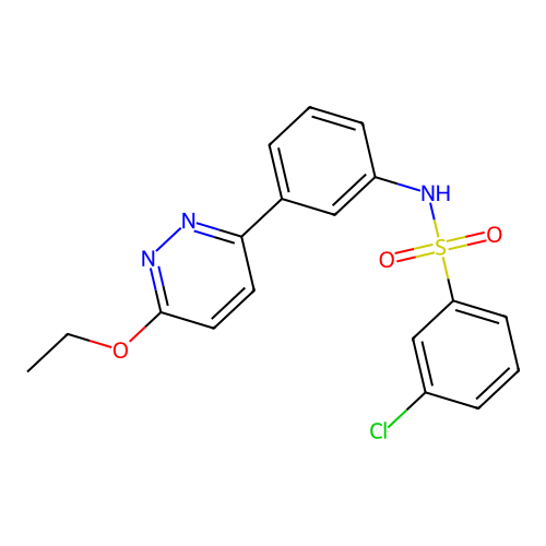 3-chloro-N-[3-(6-ethoxypyridazin-3-yl)phenyl]benzenesulfonamide structure