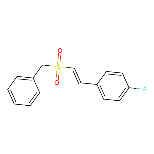 Benzene, 1-fluoro-4-[2-[(phenylmethyl)sulfonyl]ethenyl]- structure