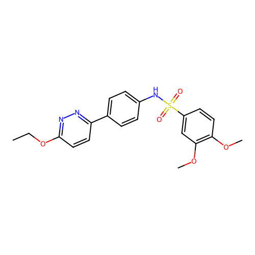 N-[4-(6-ethoxypyridazin-3-yl)phenyl]-3,4-dimethoxybenzenesulfonamide structure
