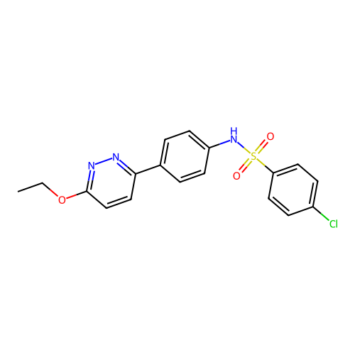 4-chloro-N-[4-(6-ethoxypyridazin-3-yl)phenyl]benzenesulfonamide structure