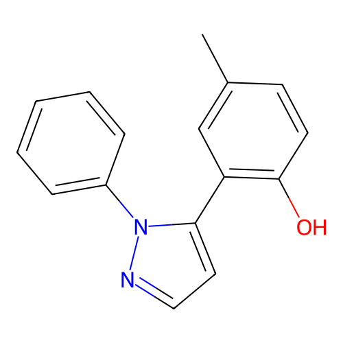 4-Methyl-6-(2-phenyl-1,2-dihydro-3H-pyrazol-3-ylidene)cyclohexa-2,4-dien-1-one structure