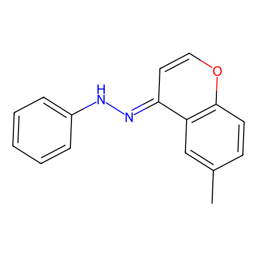 6-Methyl-4H-1-benzopyran-4-one 2-phenylhydrazone structure