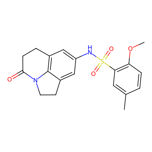 2-methoxy-5-methyl-N-(4-oxo-2,4,5,6-tetrahydro-1H-pyrrolo[3,2,1-ij]quinolin-8-yl)benzenesulfonamide structure