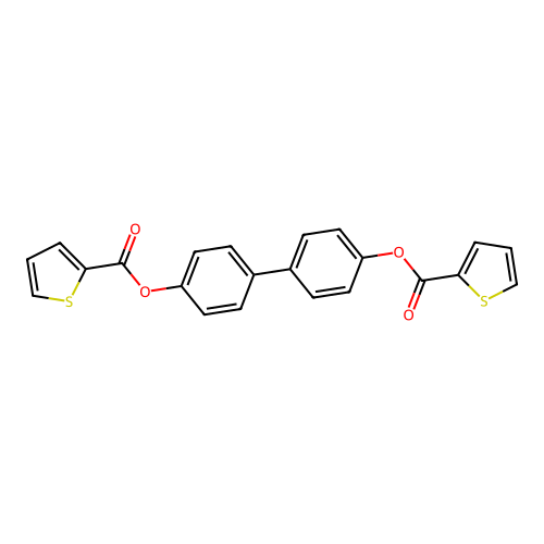 [4-[4-(Thiophene-2-carbonyloxy)phenyl]phenyl] thiophene-2-carboxylate structure