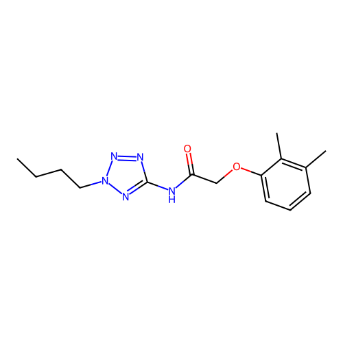 N-(2-butyl-2H-tetrazol-5-yl)-2-(2,3-dimethylphenoxy)acetamide structure