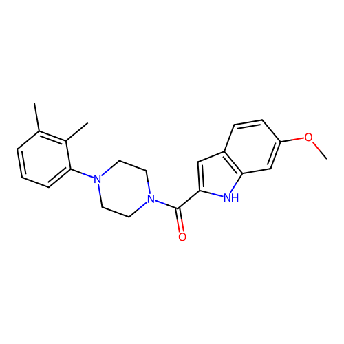 [4-(2,3-dimethylphenyl)piperazin-1-yl]-(6-methoxy-1H-indol-2-yl)methanone structure
