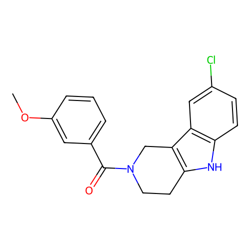 (8-chloro-1,3,4,5-tetrahydro-2H-pyrido[4,3-b]indol-2-yl)(3-methoxyphenyl)methanone structure