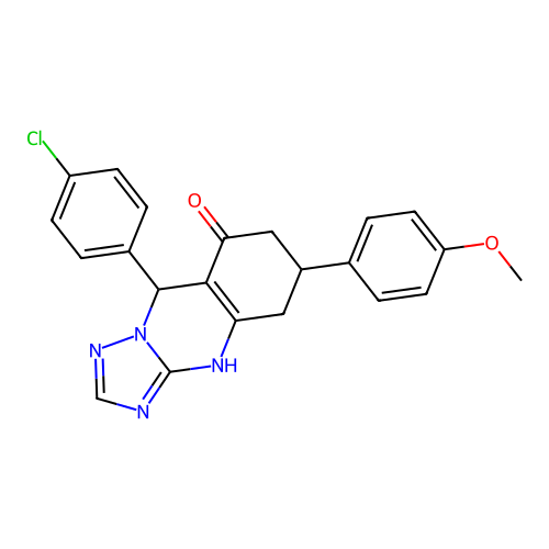 9-(4-CHLOROPHENYL)-6-(4-METHOXYPHENYL)-4H,5H,6H,7H,8H,9H-[1,2,4]TRIAZOLO[3,2-B]QUINAZOLIN-8-ONE structure
