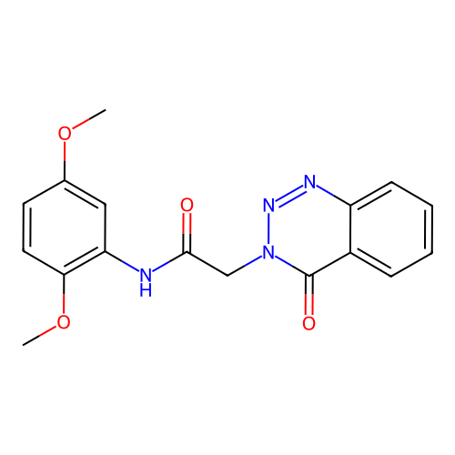 N-(2,5-dimethoxyphenyl)-2-(4-oxo-1,2,3-benzotriazin-3(4H)-yl)acetamide structure