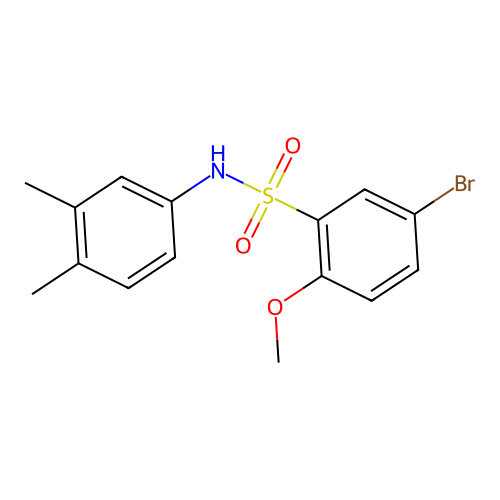 5-bromo-N-(3,4-dimethylphenyl)-2-methoxybenzenesulfonamide structure