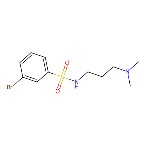 3-bromo-N-[3-(dimethylamino)propyl]benzenesulfonamide structure