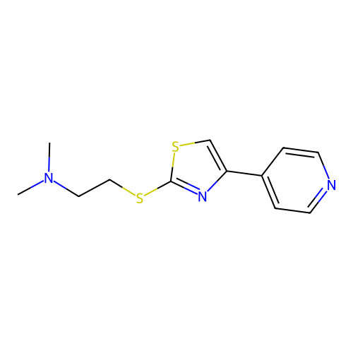Ethanamine, N,N-dimethyl-2-((4-(4-pyridinyl)-2-thiazolyl)thio)- structure