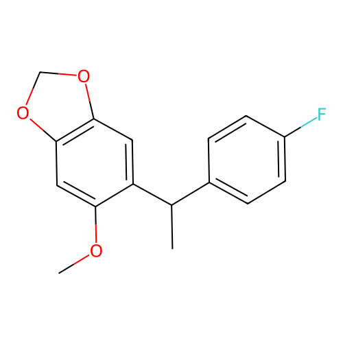 5-[1-(4-Fluorophenyl)ethyl]-6-methoxy-1,3-benzodioxole structure