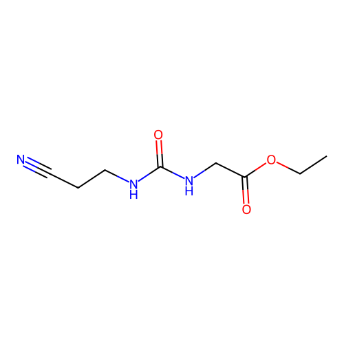 Ethyl 2-(2-cyanoethylcarbamoylamino)acetate structure