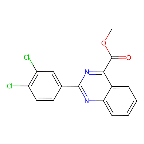 Methyl 2-(3,4-dichlorophenyl)-4-quinazolinecarboxylate structure