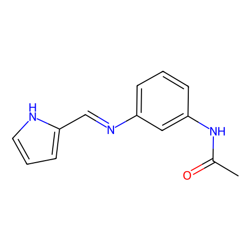 N-{3-[(Z)-(1H-Pyrrol-2-ylmethylene)amino]phenyl}acetamide structure