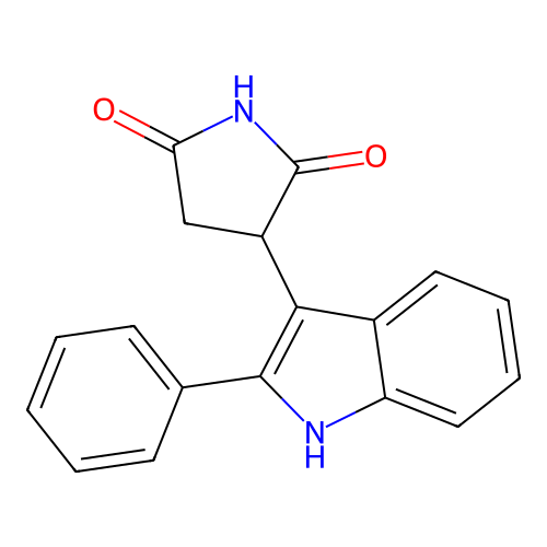 3-(2-phenyl-1H-indol-3-yl)pyrrolidine-2,5-dione structure