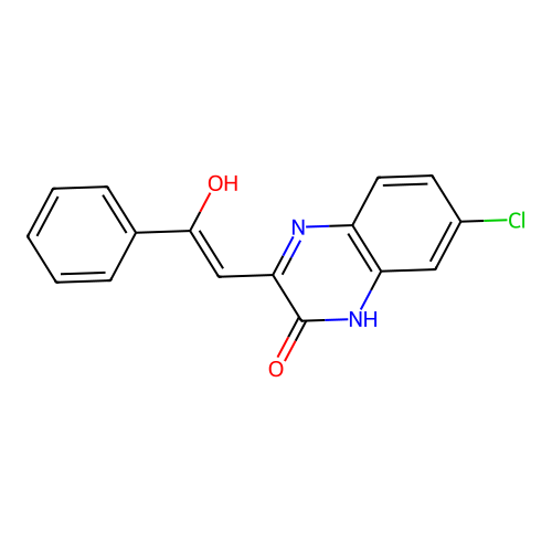 3-Phenacylidene-7-chloro-1,2,3,4-tetrahydroquinoxaline-2-one structure