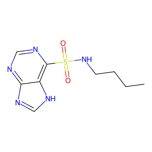 N-butyl-7H-purine-6-sulfonamide structure